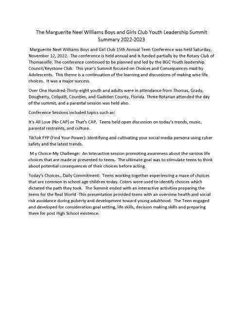 Marguerite Neel Williams BGC Youth Leadership Summit Summary 2022.jpg